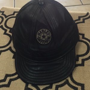 Leather Harley cap